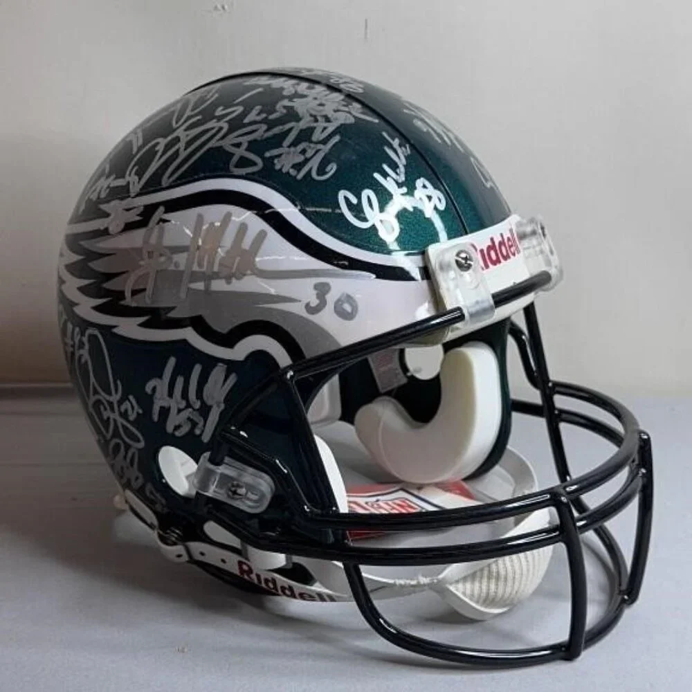 Philadelphia Eagles Signed Full Size Authentic Riddell NFL Football Helmet 2002 - Picture 8 of 12